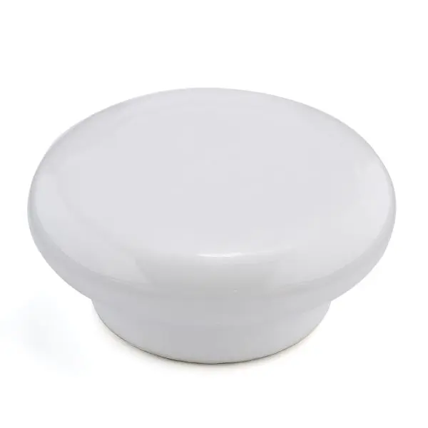 Richelieu Cherbourg Gatherion 2 1/16-inch (53 mm) White Modern Round Cabinet Knob, BP2315030