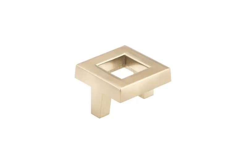 Richelieu Clairlea Gatherion 1 5/8-inch (42 mm) Champagne Bronze Transitional Square Cabinet Knob, BP80338CHBRZ
