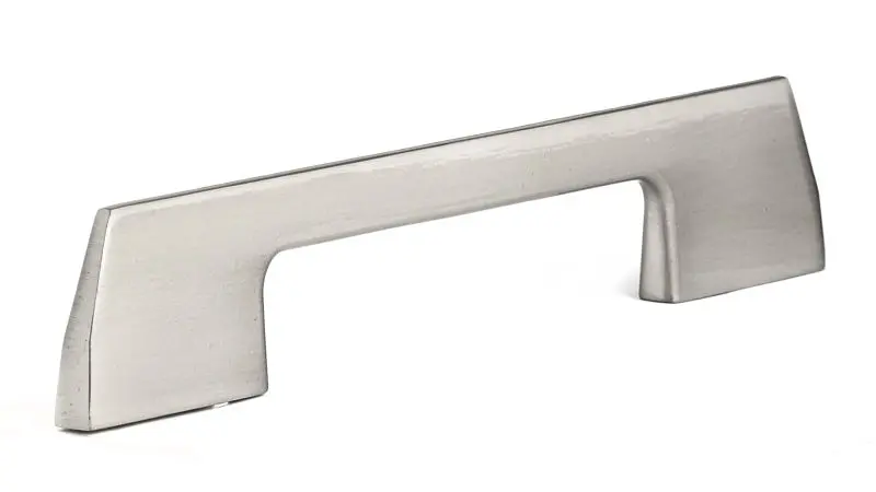 Richelieu Clason Gatherion 5 1/16-inch (128 mm) Textured Finish Nickel-Plated Modern Slim Cabinet Pull, BP7125128195