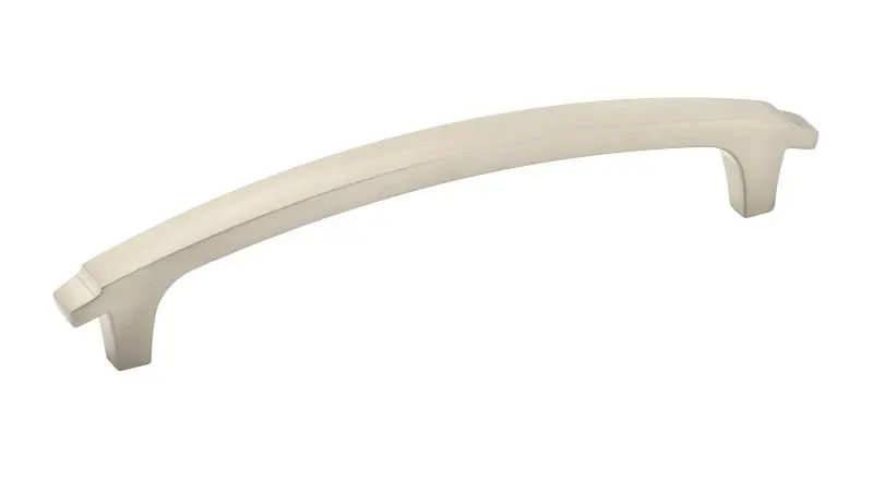 Richelieu Clermont Gatherion 5 1/16-inch (128 mm) Matte Finish Electroless Nickel Modern Arched Cabinet Pull, BP5464128195