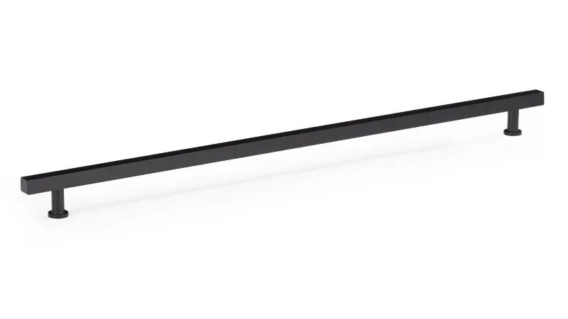 Richelieu Commercial-Grade 17 5/8-inch (448 mm) Matte Black Modern Rectangular Cabinet Bar Pull, BP8864448900