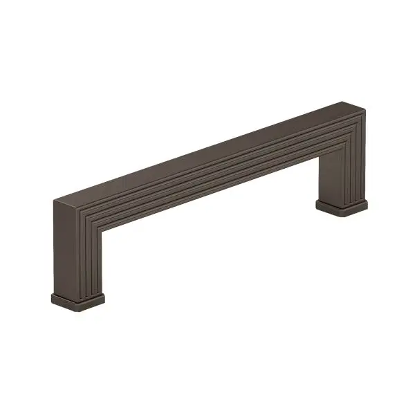 Richelieu Como Gatherion 5 1/16-inch (128 mm) Grooved Honey Bronze Transitional Rectangular Cabinet Pull, BP8788128HBRZ