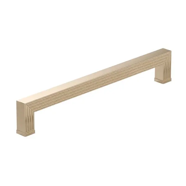 Richelieu Como Gatherion 12 5/8-inch (320 mm) Grooved Champagne Bronze Transitional Rectangular Appliance Pull, BP8788320C...