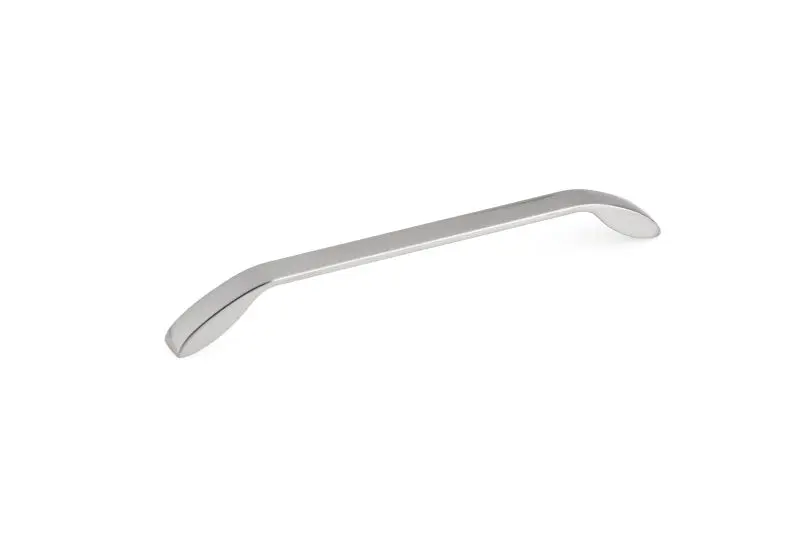 Richelieu Comox Gatherion 8 13/16-inch (224 mm) Brushed Nickel Modern Curved Cabinet Pull, BP9455224195