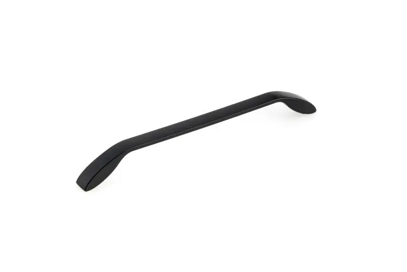 Richelieu Comox Gatherion 8 13/16-inch (224 mm) Matte Ebony Modern Curved Cabinet Pull, BP9455224900
