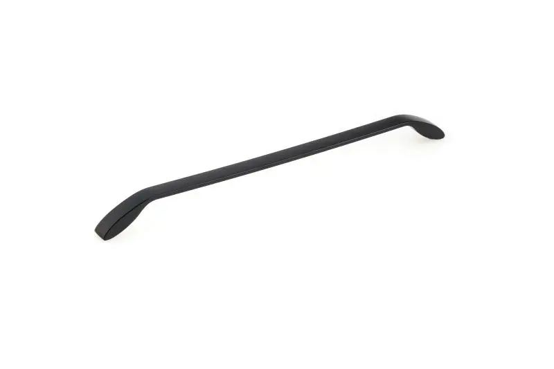 Richelieu Comox Gatherion 12 5/8-inch (320 mm) Matte Carbon Black Modern Curved Cabinet Pull, BP9455320900