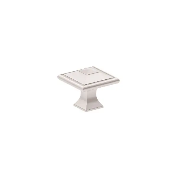 Richelieu Compact Matera Gatherion 1 1/2-inch (38 mm) Brushed Nickel Transitional Square Cabinet Knob, 68893838195