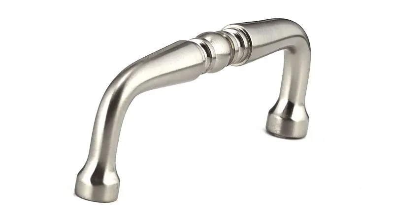 Richelieu Contemporary Laval Gatherion 3-inch (76 mm) Center-to-Center Brushed Nickel, Traditional Cabinet Pull, BP1450195