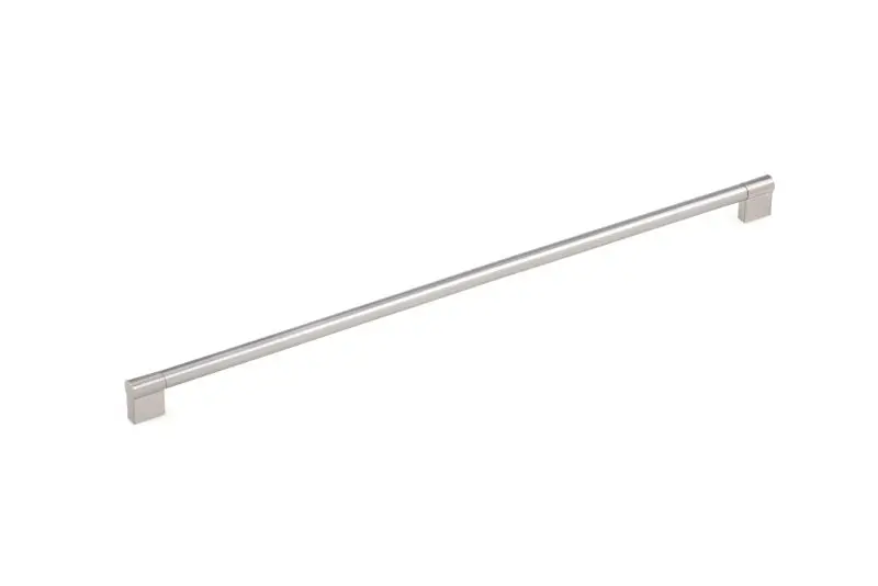 Richelieu Convertible Avellino Gatherion 22 5/8-inch (576 mm) Brushed Electroless Nickel Modern Cabinet Bar Pull, BP527576195