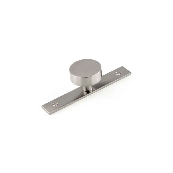 Richelieu Convertible Cranston Gatherion 1 9/16-inch (40 mm) Brushed Nickel Modern Round Closet Door Knob Backplate, BP229...