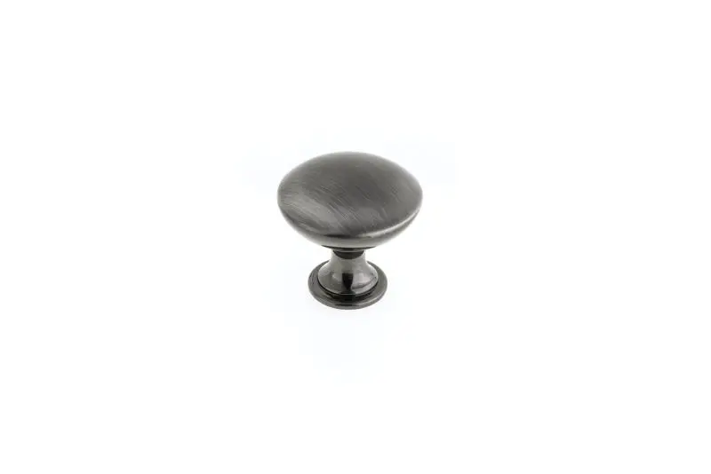 Richelieu Copperfield Gatherion 1-inch (25 mm) Black Stainless High-Carbon Steel Practical Round Cabinet Knob, BP904125169