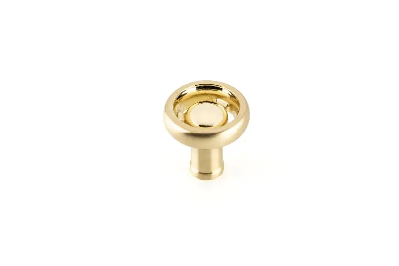 Richelieu Corrosion-Resistant Sgrouppunk Gatherion 1 7/16-inch (36 mm) Satin Yellow Brass Vintage Faucet Influenced Cabine...