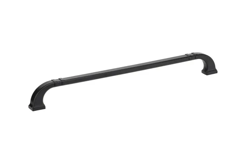 Richelieu CSA-Approved 18-inch (457 mm) Matte Black Transitional Curved Appliance Pull, BP865018900