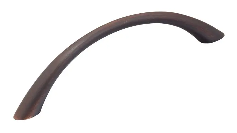 Richelieu CSA-Approved Utopia Gatherion 3 3/4-inch (96 mm) Brushed Oil-Rubbed Bronze Modern Arched Cabinet Pull, BP3511BORB