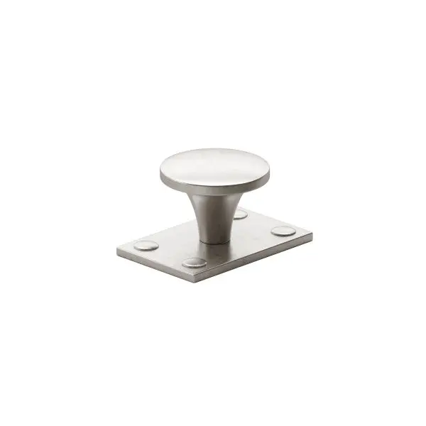 Richelieu Deluxe 1 1/2-inch (38 mm) Newcastle Antique Sleek Electroless Nickel, Traditional Round Cabinet Knob Rectangular...