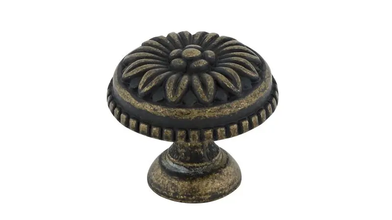 Richelieu Deluxe 1 3/16-inch (30 mm) Antique English, Traditional Round Cabinet Knob, BP04330AE
