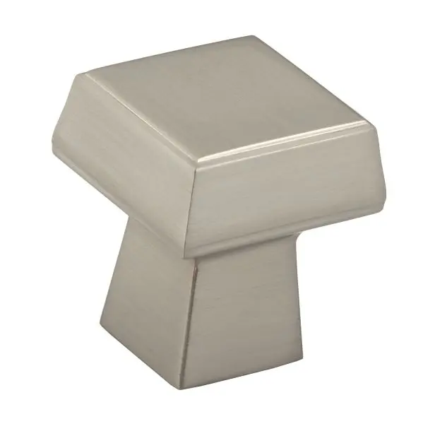 Richelieu Donnacona Gatherion 1-inch (25 mm) Brushed Nickel Modern Square Cabinet Knob, BP5623030195