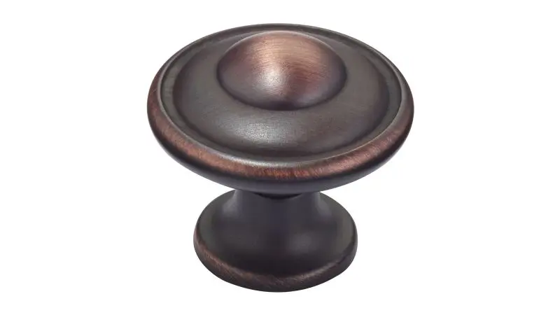 Richelieu Drummondville Gatherion 1 3/16-inch (30 mm) Brushed Oil-Rubbed Bronze, Traditional Round Cabinet Knob, BP757BORB
