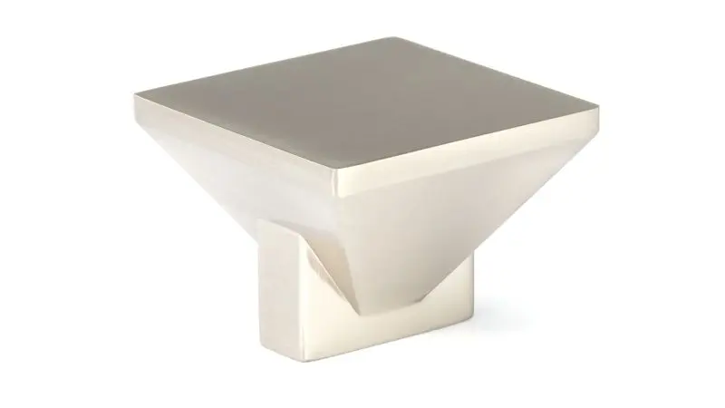 Richelieu Easy 1 9/16-inch (40 mm) Brushed Nickel Modern Square Cabinet Knob, BP404016195