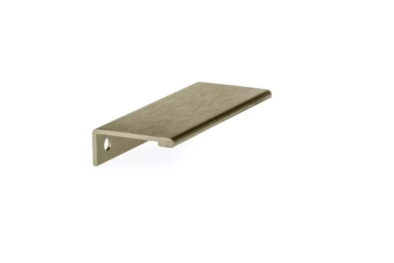 Richelieu Easy-Install Lincoln Gatherion 3 1/8-inch (80 mm) Textured Finish Champagne Bronze Modern Cabinet Edge Pull, BP9...