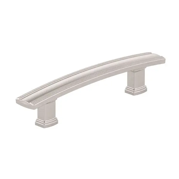 Richelieu Eco-Friendly Marsala Gatherion 3 3/4-inch (96 mm) Grooved Brushed Nickel Transitional Rectangular Cabinet Bar Pu...