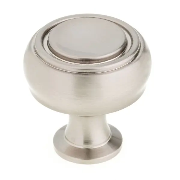 Richelieu Edgemont Gatherion 1 5/16-inch (33 mm) Brushed Nickel Modern Round Cabinet Knob, BP872233195