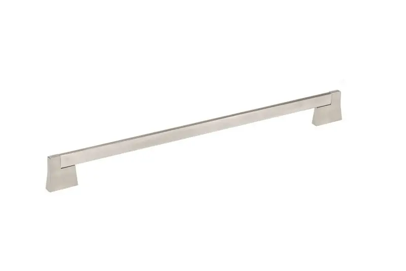Richelieu Efficient Manhattan Gatherion 12 5/8-inch (320 mm) Brushed Nickel Modern Rectangular Cabinet Pull, BP8727320195