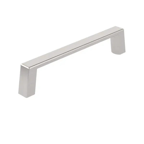 Richelieu Eglinton Gatherion 4-inch (102 mm) Brushed Nickel Modern Rectangular Cabinet Pull, BP1076195