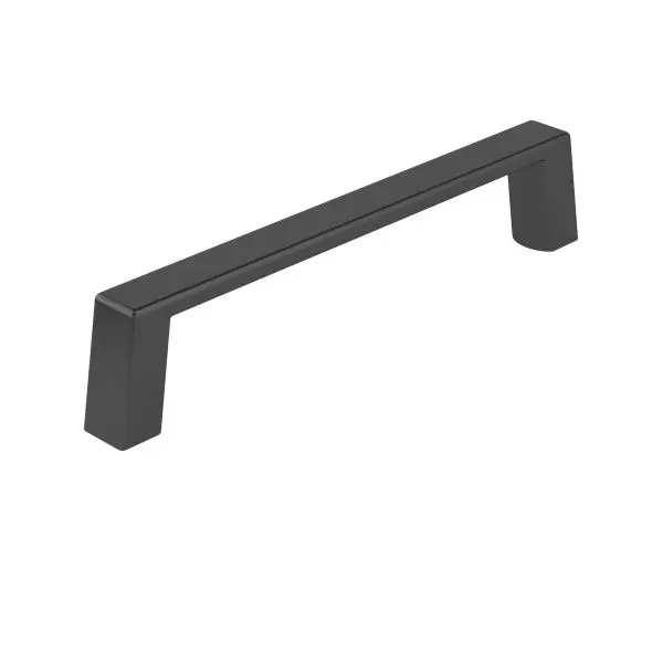 Richelieu Eglinton Gatherion 4-inch (102 mm) Matte Onyx Modern Rectangular Cabinet Pull, BP1076900