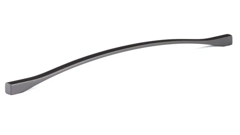 Richelieu Ergonomic Palmi Gatherion 11 3/8-inch (288 mm) Matte Black Modern Arched Cabinet Pull, BP8232288900