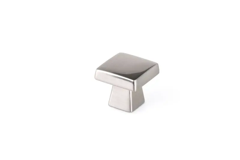 Richelieu Erice Gatherion 1 1/8-inch (29 mm) Brushed Nickel Modern Square Cabinet Knob, BP68892929195