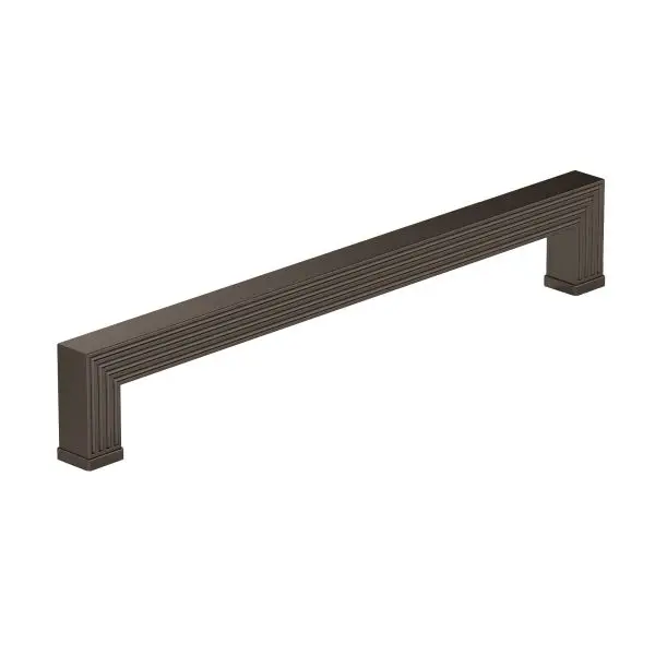 Richelieu Extended-Life Como Gatherion 12 5/8-inch (320 mm) Grooved Honey Bronze Transitional Rectangular Appliance Pull, ...