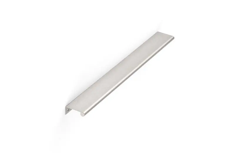 Richelieu Extended-Life Salford Gatherion 16 3/8-inch (416 mm) Brushed Stainless Steel Modern Cabinet Edge Pull, BP9696416170