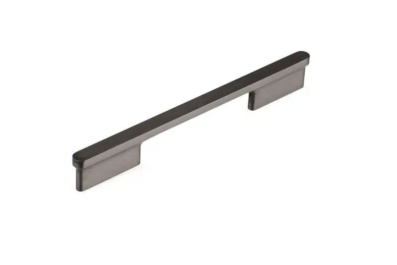 Richelieu Extra-Large 6 5/16-inch (160 mm) Brushed Black Satin Nickel Modern Cabinet Bar Pull, 863616092