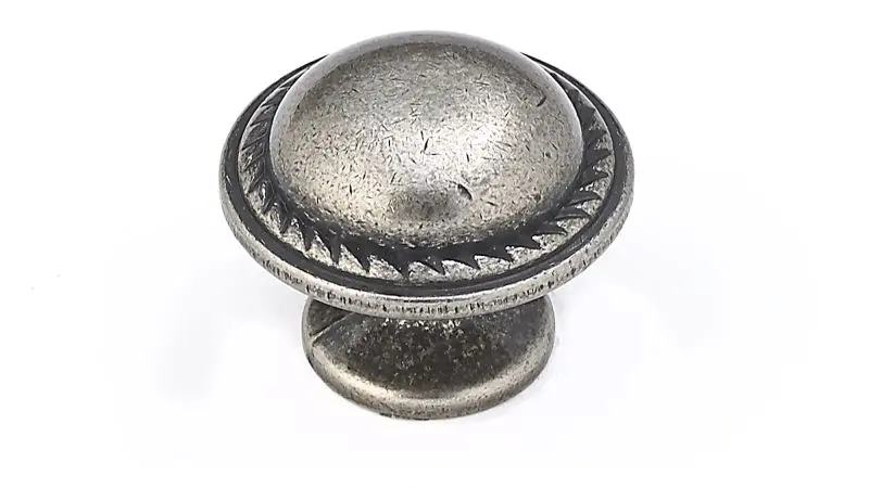 Richelieu Extra-Strong Méricourt Gatherion 1 1/8-inch (29 mm) Natural Iron, Traditional Round Cabinet Knob, BP92830908