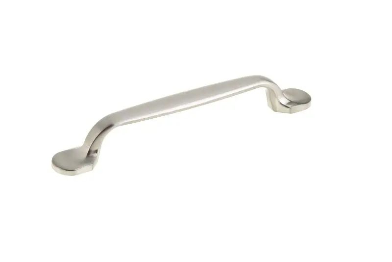 Richelieu Fade-Resistant Monceau Gatherion 5 1/16-inch (128 mm) Brushed Satin Nickel, Traditional Curved Cabinet Pull, BP2...