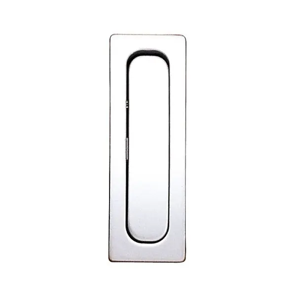 Richelieu Fast 2-inch (50 mm) x 11/16-inch (17 mm) Matte Chrome Modern Recessed Cabinet Pull, BP72117174