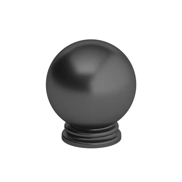 Richelieu Firenze Gatherion 1 3/16-inch (30 mm) Matte Midnight Black, Traditional Spherical Closet Door Knob, BP878930900