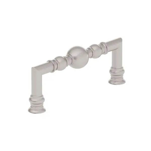 Richelieu Firenze Gatherion 3 3/4-inch (96 mm) Brushed Satin Nickel, Traditional Round Cabinet Pull, BP878996195