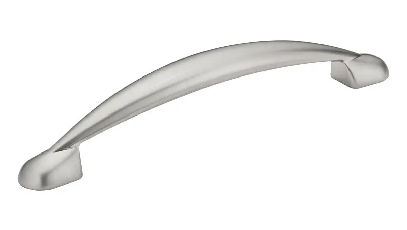 Richelieu First-Rate Harbord Gatherion 6 5/16-inch (160 mm) Center-to-Center Brushed Nickel Modern Arched Cabinet Pull, BP...