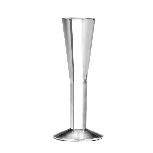 Richelieu Flexible 5 1/2-inch (140 mm) Modern Round Metal Furniture Leg, Triple Chrome Finish, 22040140