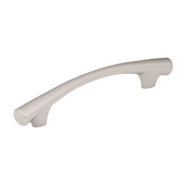 Richelieu Flexible Newtown Gatherion 5 1/16-inch (128 mm) Brushed Nickel Modern Arched Cabinet Pull, 5183128195