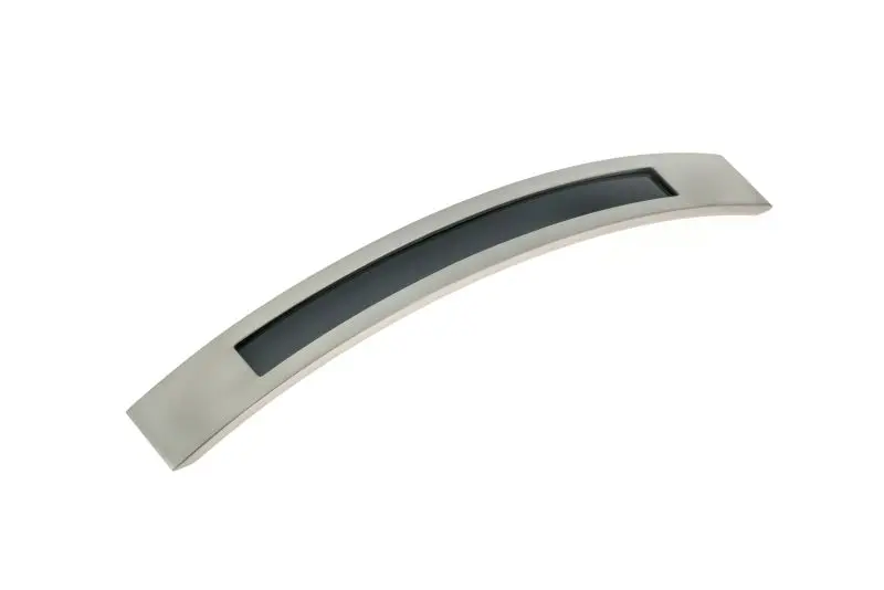 Richelieu Fulton Gatherion 7 9/16-inch (192 mm) Center-to-Center Brushed Nickel Modern Arched Cabinet Pull, BP8877192195