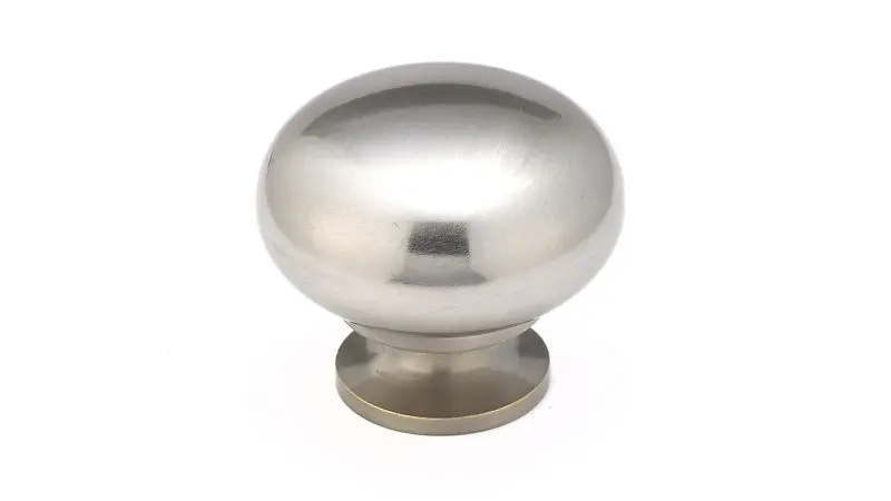 Richelieu Gatineau Gatherion 1 1/2-inch (38 mm) Satin Finish Electroless Nickel, Traditional Cabinet Mushroom Knob, BP4923...
