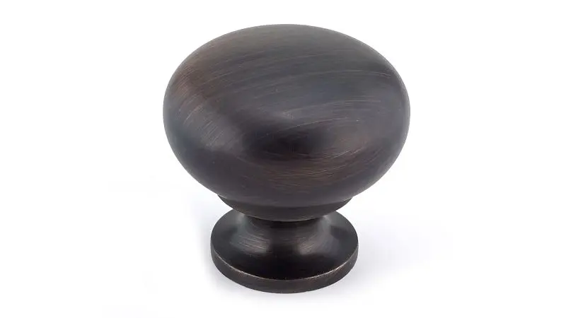 Richelieu Gatineau Gatherion 1 1/4-inch (32 mm) Brushed Oil-Rubbed Bronze, Traditional Cabinet Mushroom Knob, BP3923BORB