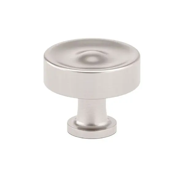 Richelieu Genuine Arezzo Gatherion 1 3/8-inch (35 mm) Brushed Nickel, Traditional Round Cabinet Knob, BP885535195