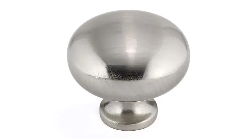 Richelieu Germain Gatherion 1 1/4-inch (32 mm) Satin Finish Electroless Nickel Practical Cabinet Mushroom Knob, BP770175