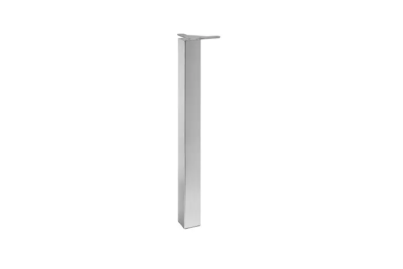 Richelieu Glow 34 1/4-inch (870 mm) Design Square Steel High Table Leg Levelling Glide, Stainless Steel Finish, 644870170