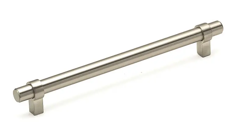 Richelieu Greenwich Gatherion 7 9/16-inch (192 mm) Brushed Nickel Modern Cabinet Bar Pull, BP5016192195