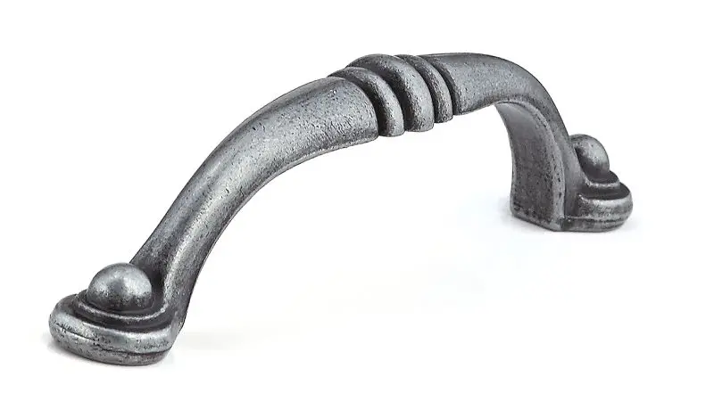 Richelieu Guard Beloeil Gatherion 3 3/4-inch (96 mm) Wrought Wrought Iron, Traditional Curved Cabinet Pull, BP2373896907